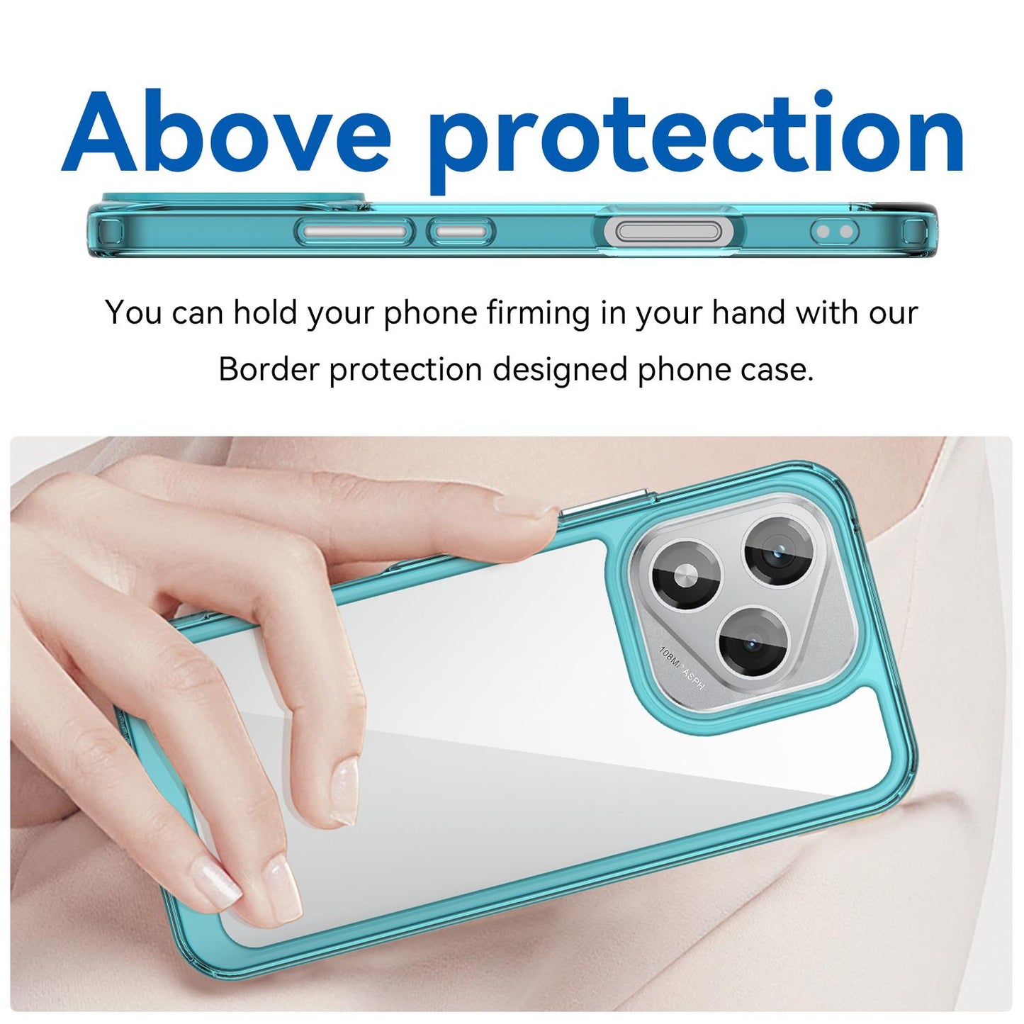 Honor X70i Acrylic Hybrid TPU Protective Phone Case, Colourful Series Shockproof Cover