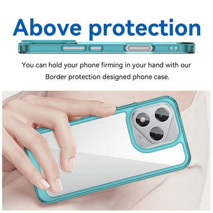 Honor X70i Acrylic Hybrid TPU Protective Phone Case, Colourful Series Shockproof Cover