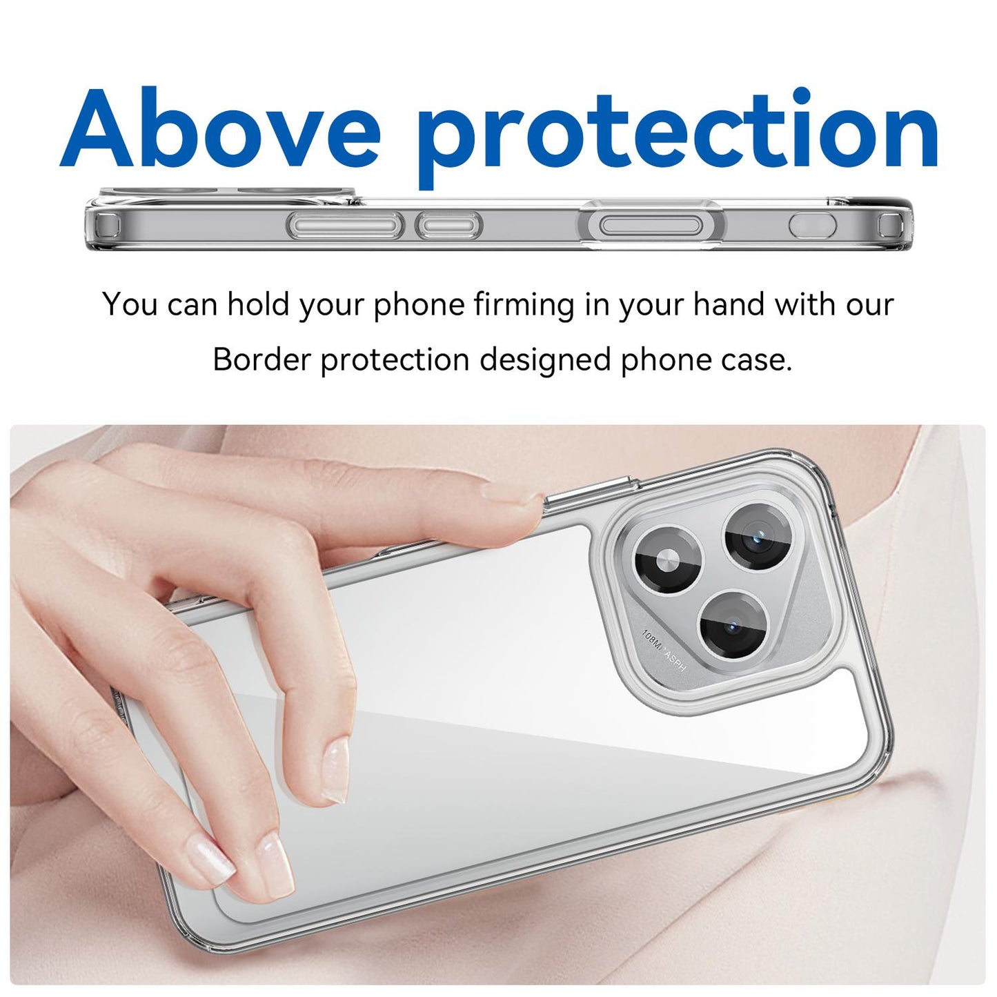 Honor X70i Acrylic Hybrid TPU Protective Phone Case, Colourful Series Shockproof Cover
