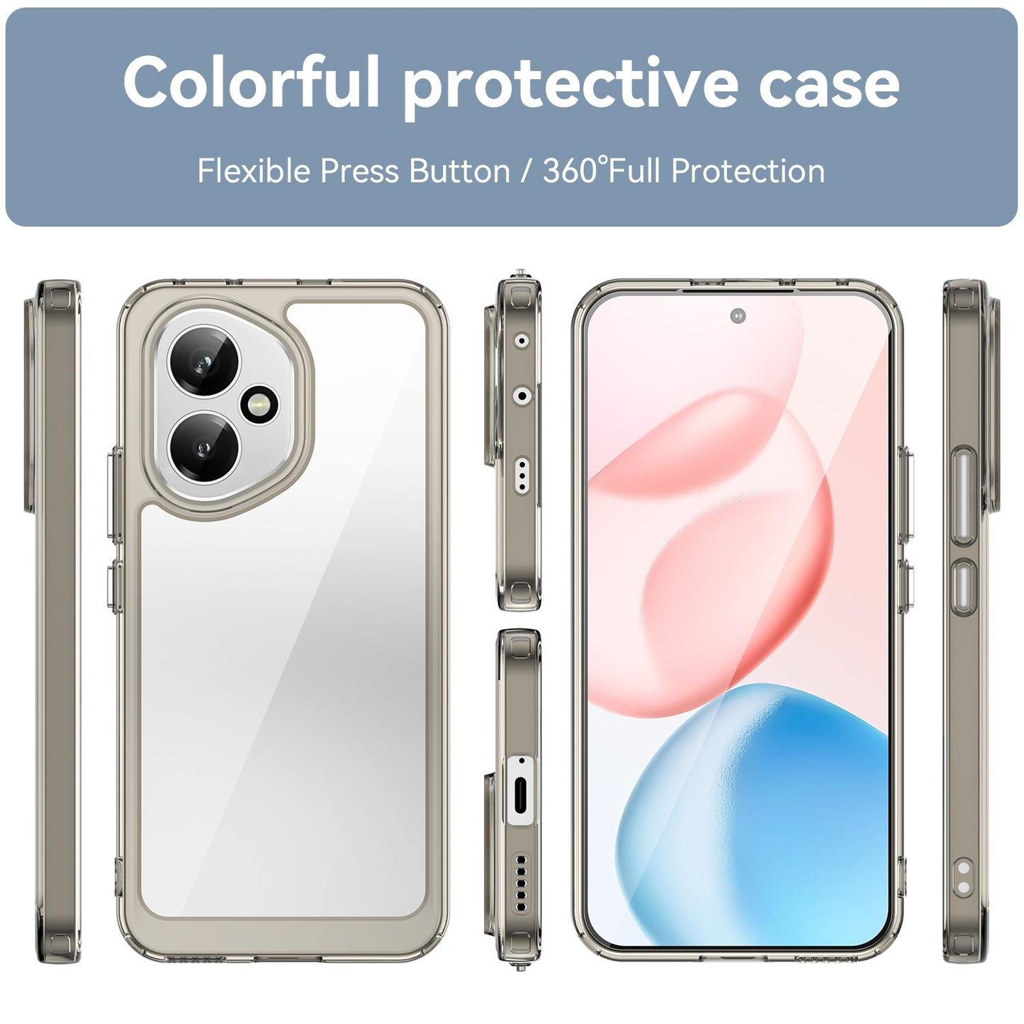 Honor 400 156.5mm Acrylic Hybrid TPU Protective Phone Case, Colourful Series Shockproof Cover
