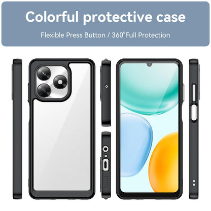 Honor X5c 4G Acrylic Hybrid TPU Protective Phone Case, Colourful Series Shockproof Cover