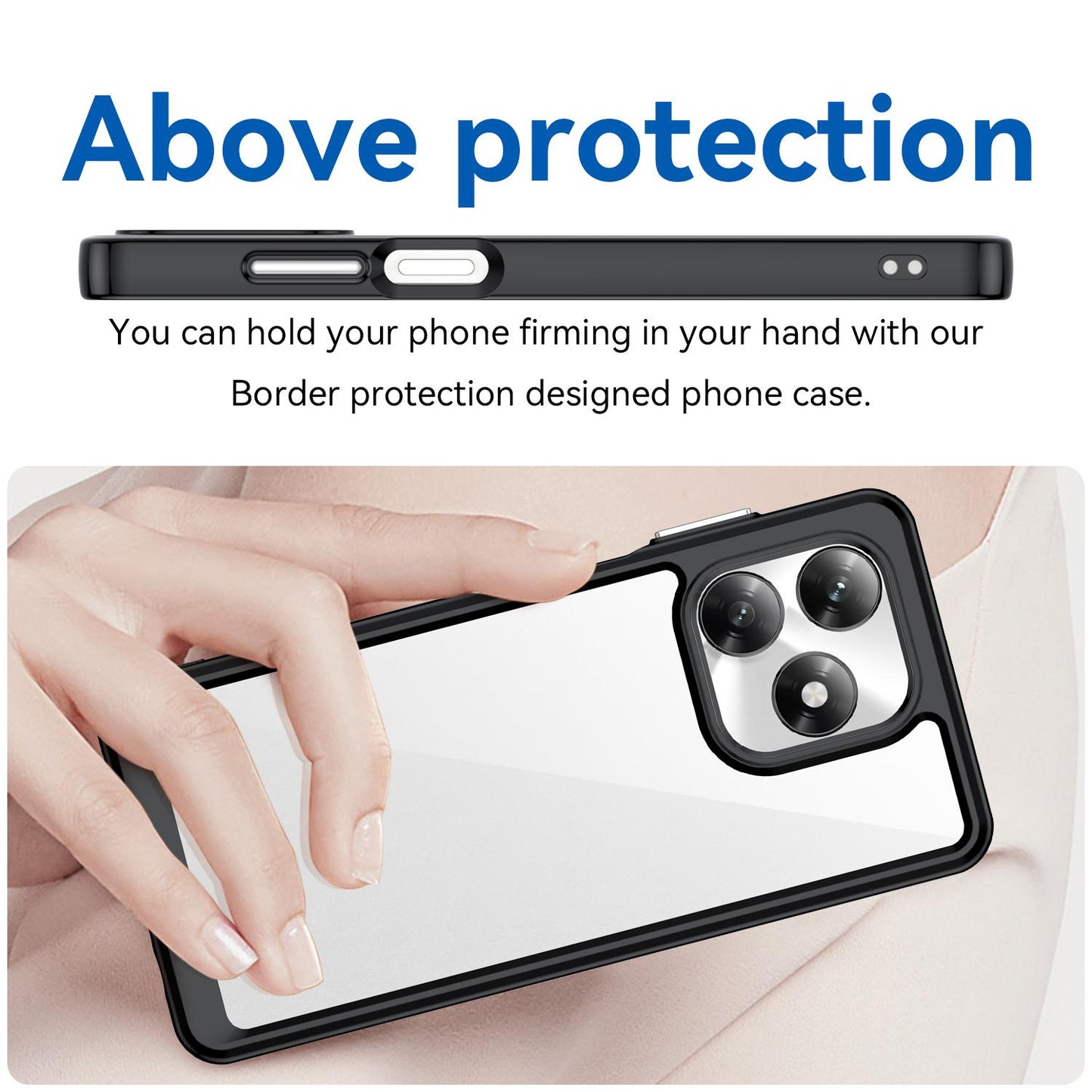 Honor X5c 4G Acrylic Hybrid TPU Protective Phone Case, Colourful Series Shockproof Cover
