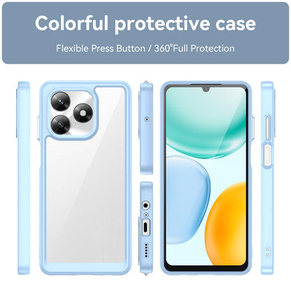 Honor X5c 4G Acrylic Hybrid TPU Protective Phone Case, Colourful Series Shockproof Cover