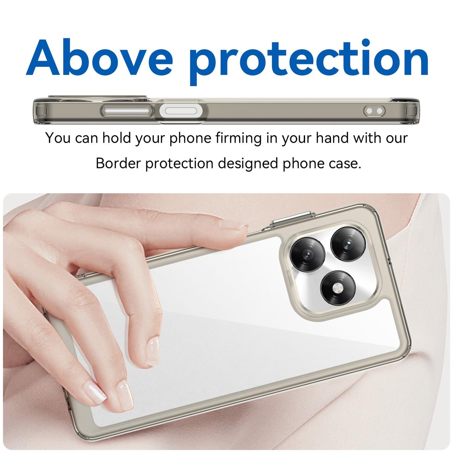 Honor X5c 4G Acrylic Hybrid TPU Protective Phone Case, Colourful Series Shockproof Cover