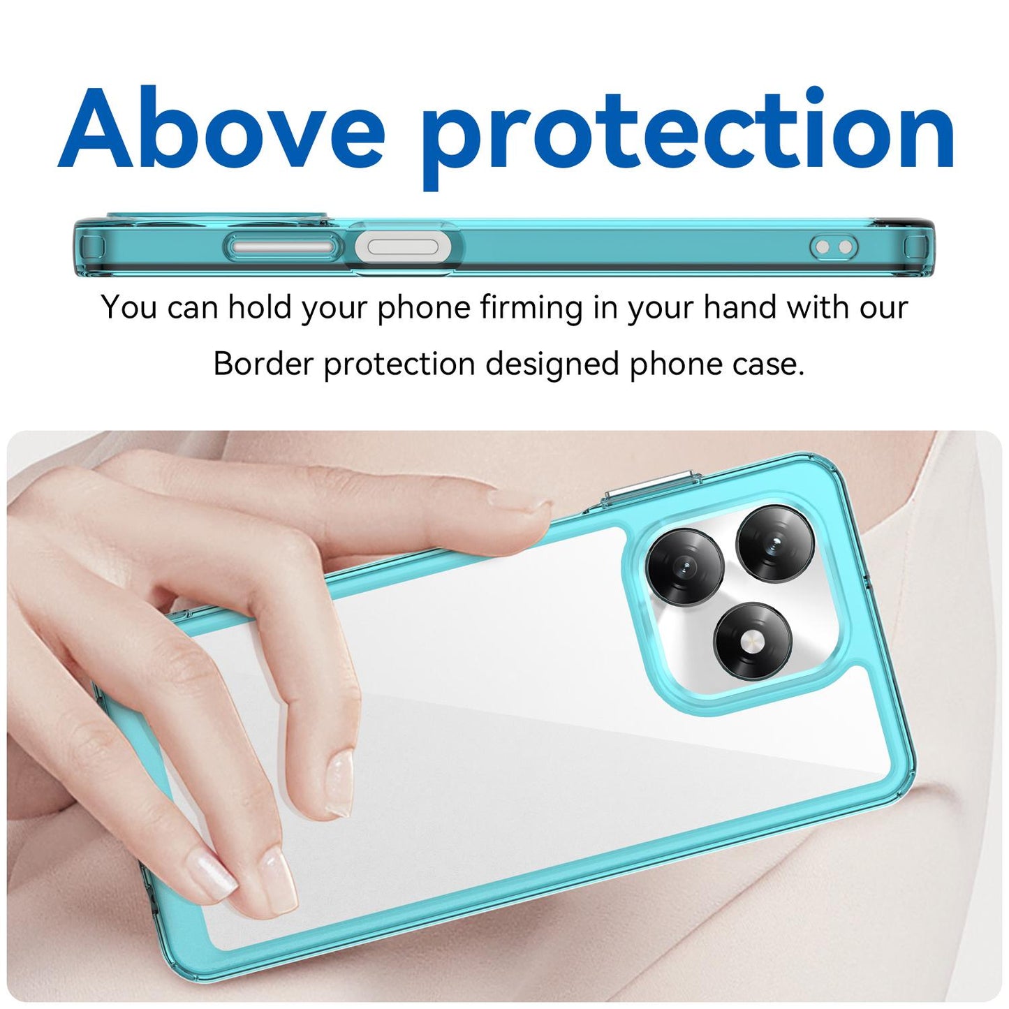 Honor X5c 4G Acrylic Hybrid TPU Protective Phone Case, Colourful Series Shockproof Cover
