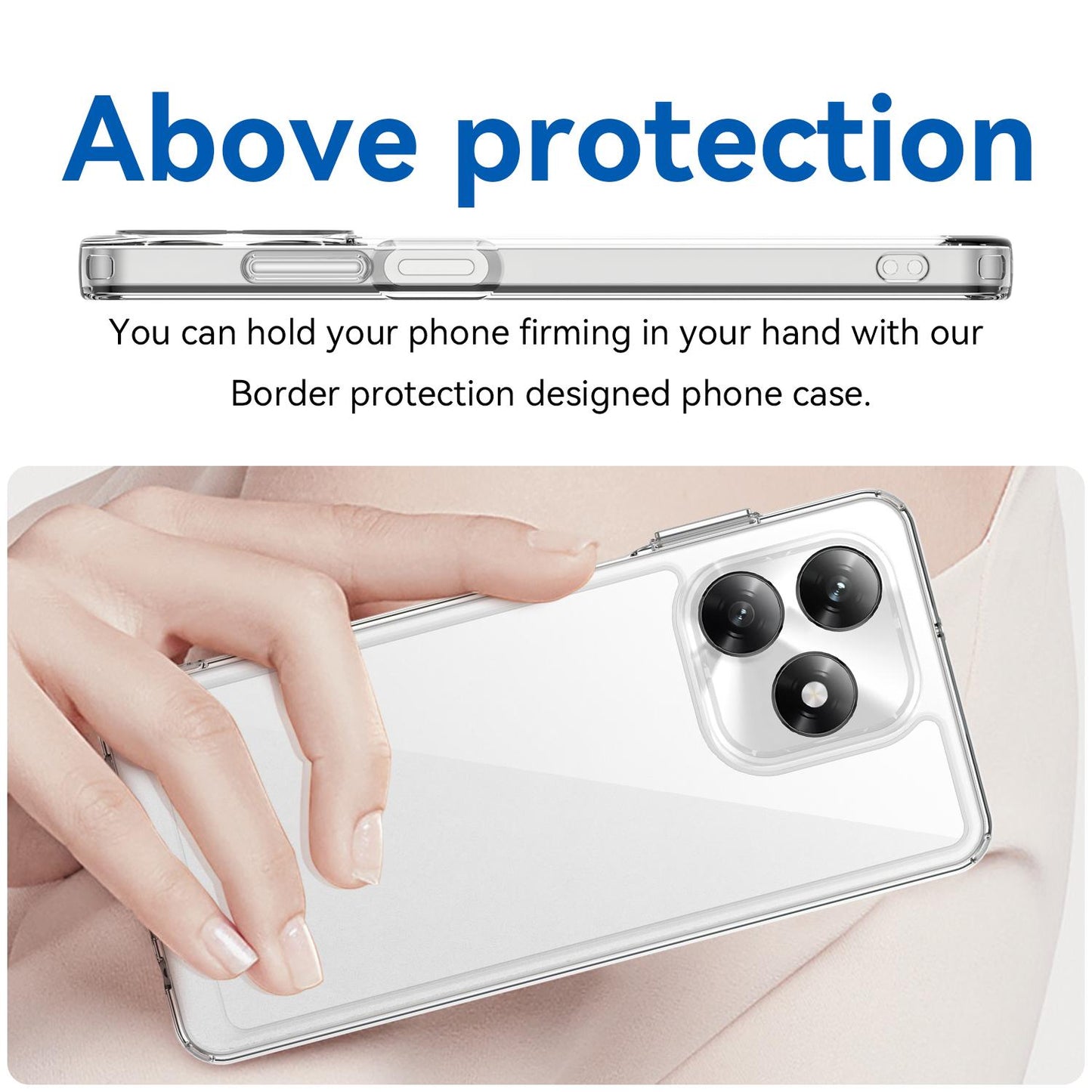 Honor X5c 4G Acrylic Hybrid TPU Protective Phone Case, Colourful Series Shockproof Cover