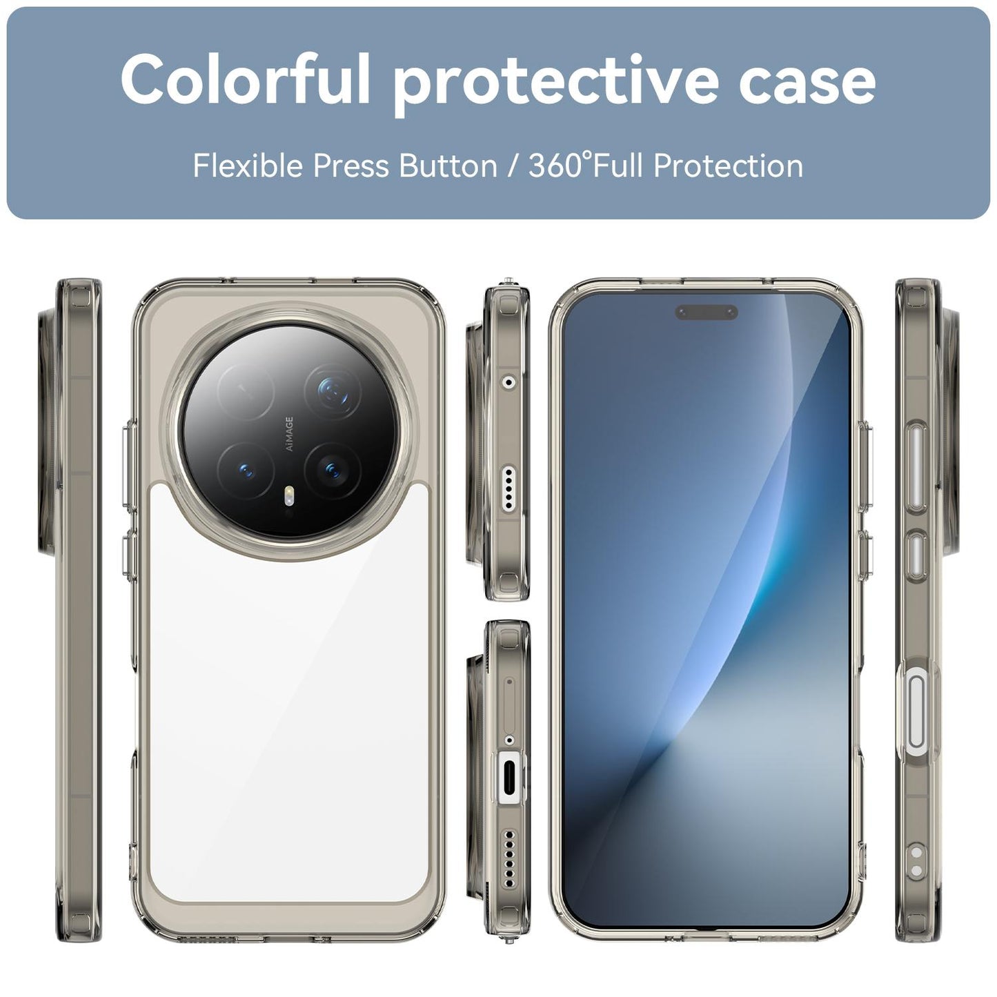 Honor Magic8 Pro Acrylic Hybrid TPU Protective Phone Case, Colourful Series Shockproof Cover