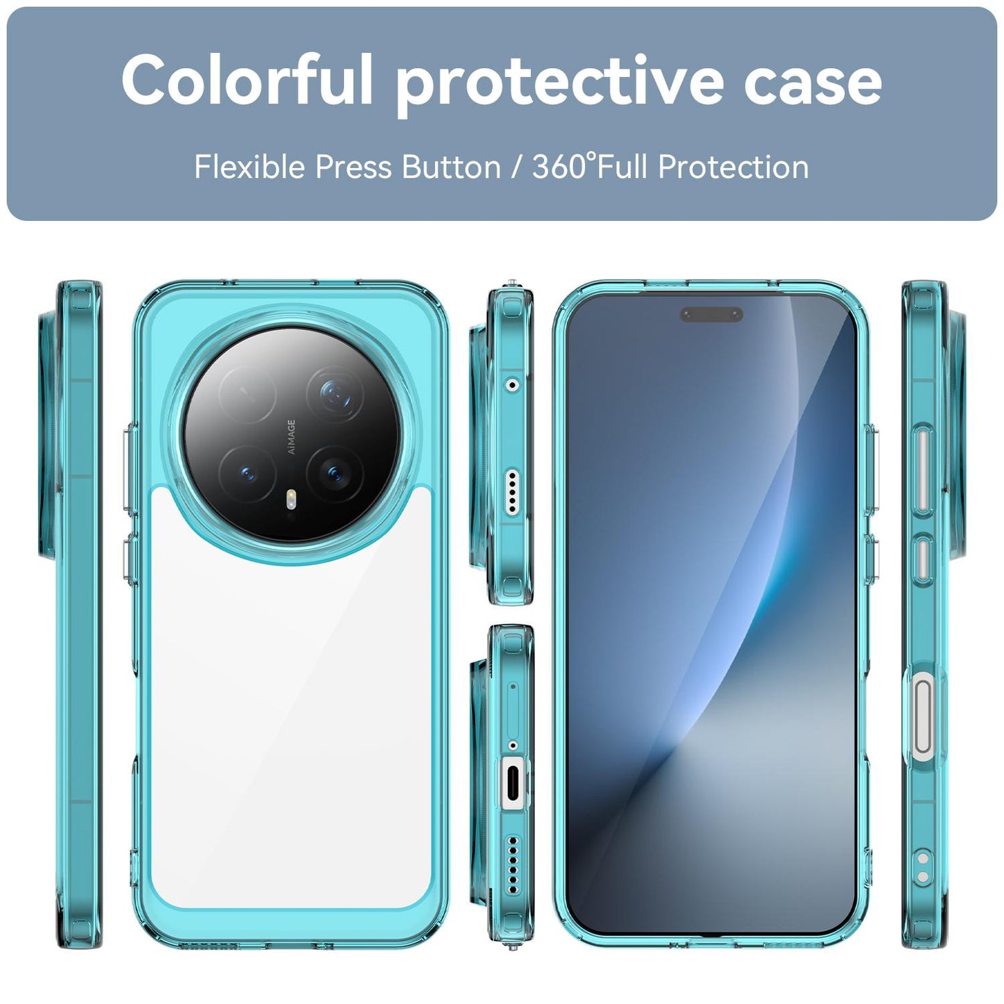 Honor Magic8 Pro Acrylic Hybrid TPU Protective Phone Case, Colourful Series Shockproof Cover
