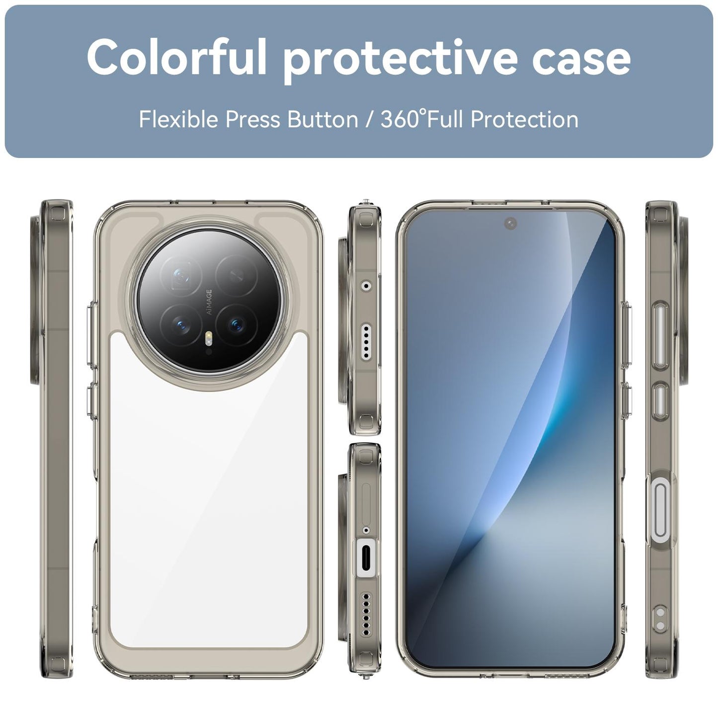 Honor Magic8 Acrylic Hybrid TPU Protective Phone Case, Colourful Series Shockproof Cover