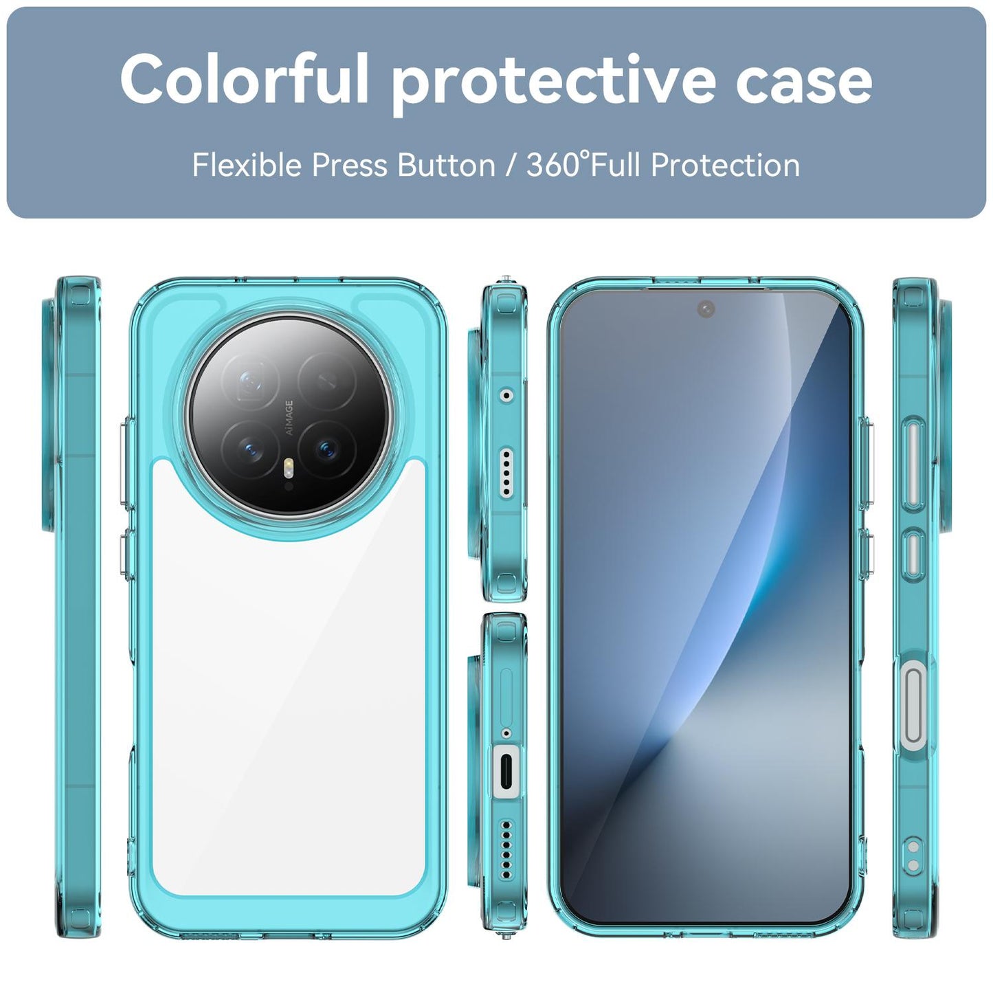 Honor Magic8 Acrylic Hybrid TPU Protective Phone Case, Colourful Series Shockproof Cover