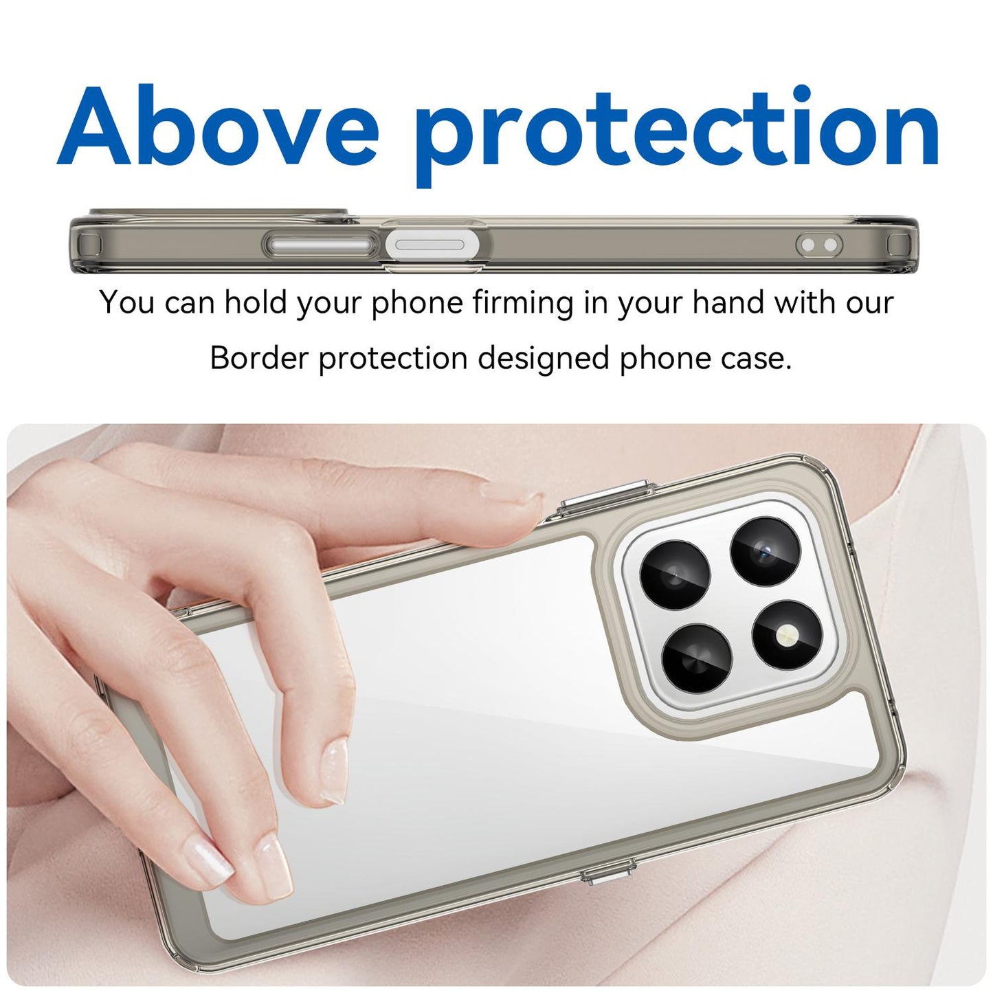 Honor X7d 5G Acrylic Hybrid TPU Protective Phone Case, Colourful Series Shockproof Cover