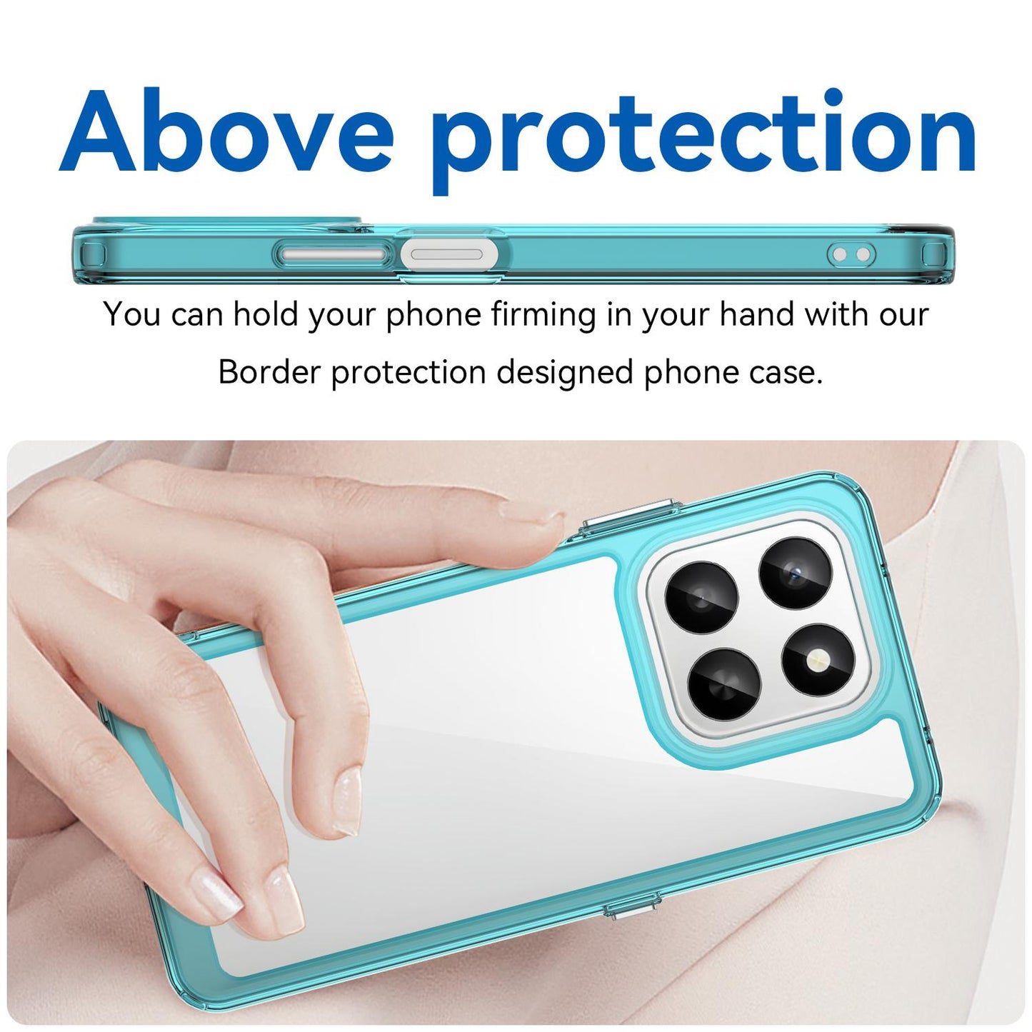 Honor X7d 5G Acrylic Hybrid TPU Protective Phone Case, Colourful Series Shockproof Cover
