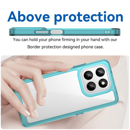 Honor X7d 5G Acrylic Hybrid TPU Protective Phone Case, Colourful Series Shockproof Cover