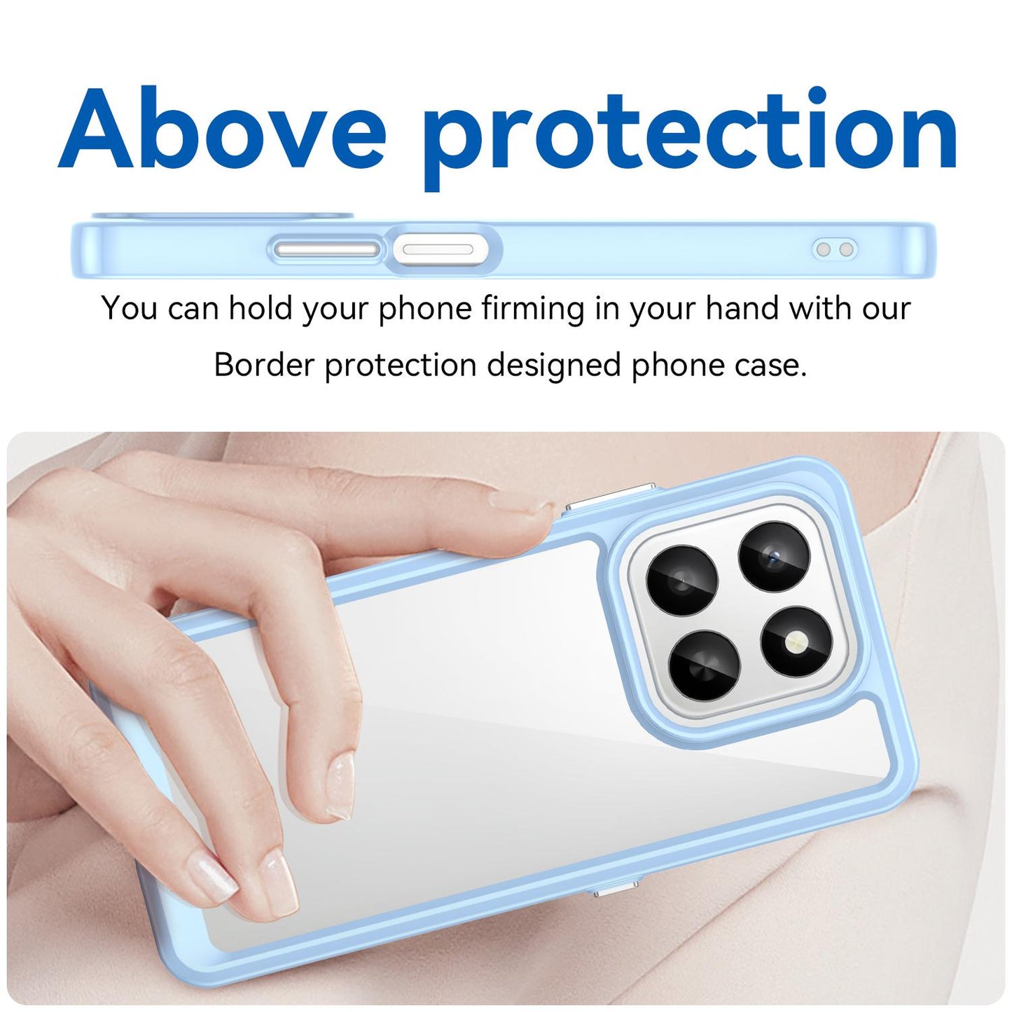 Honor 400 Smart 5G Acrylic Hybrid TPU Protective Phone Case, Colourful Series Shockproof Cover