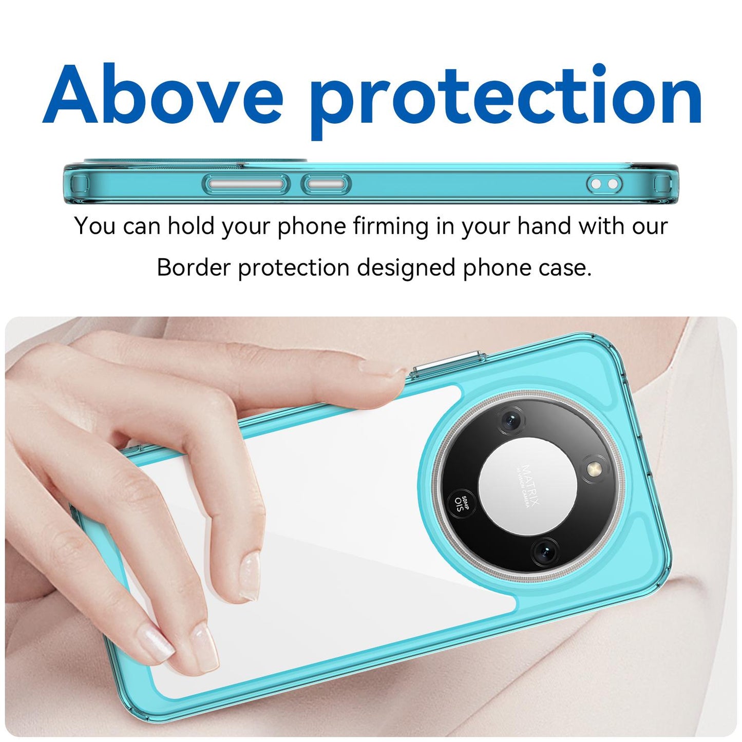 Honor X70 5G Acrylic Hybrid TPU Protective Phone Case, Colourful Series Shockproof Cover