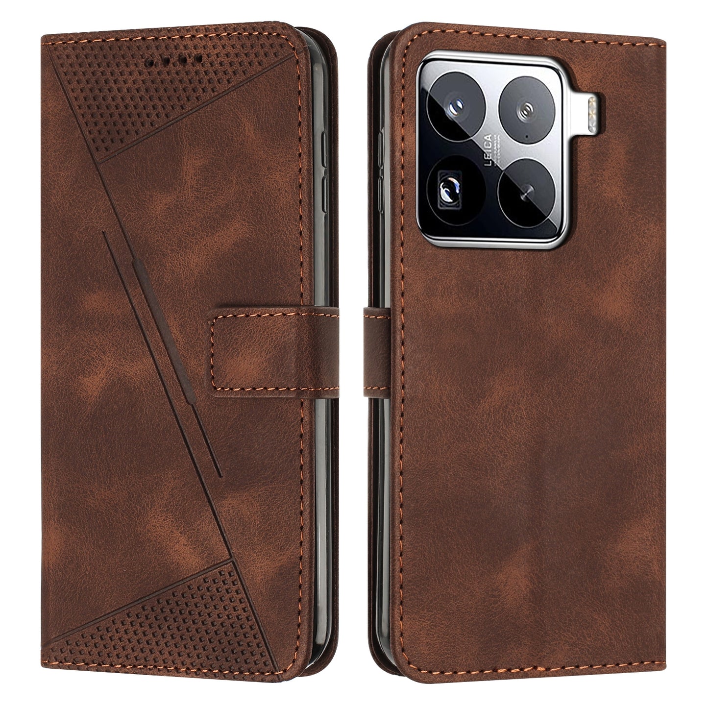 Xiaomi 15 Pro Dream Triangle Leather Wallet Phone Case with Lanyard, Card Slot, Cash Compartment, Foldable Kickstand, Shockproof PU TPU Protective Cover