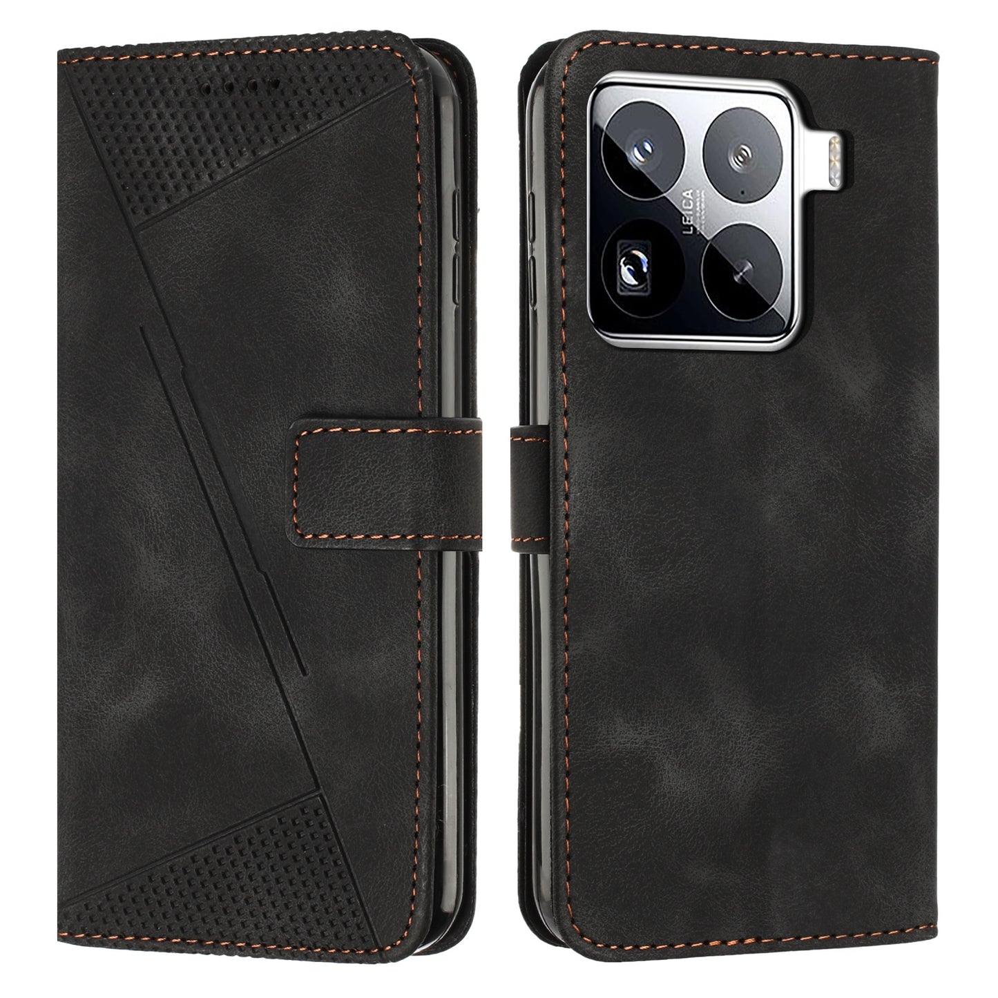 Xiaomi 15 Pro Dream Triangle Leather Wallet Phone Case with Lanyard, Card Slot, Cash Compartment, Foldable Kickstand, Shockproof PU TPU Protective Cover
