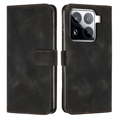 Xiaomi 15 Pro Dream Triangle Leather Wallet Phone Case with Lanyard, Card Slot, Cash Compartment, Foldable Kickstand, Shockproof PU TPU Protective Cover