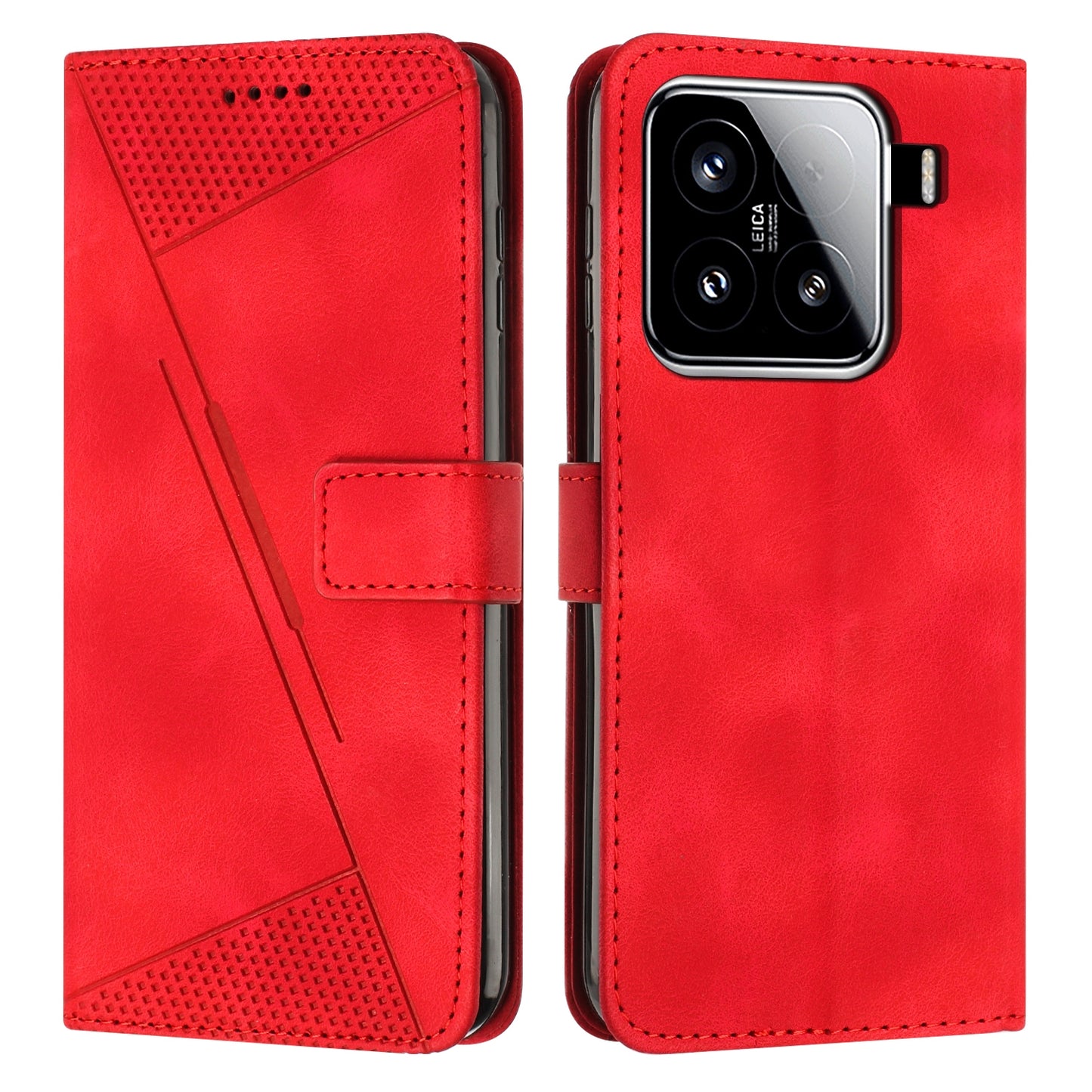 Xiaomi 15 Dream Triangle Leather Wallet Phone Case with Lanyard, Card Slot, Cash Compartment, Foldable Kickstand, Shockproof PU TPU Protective Cover