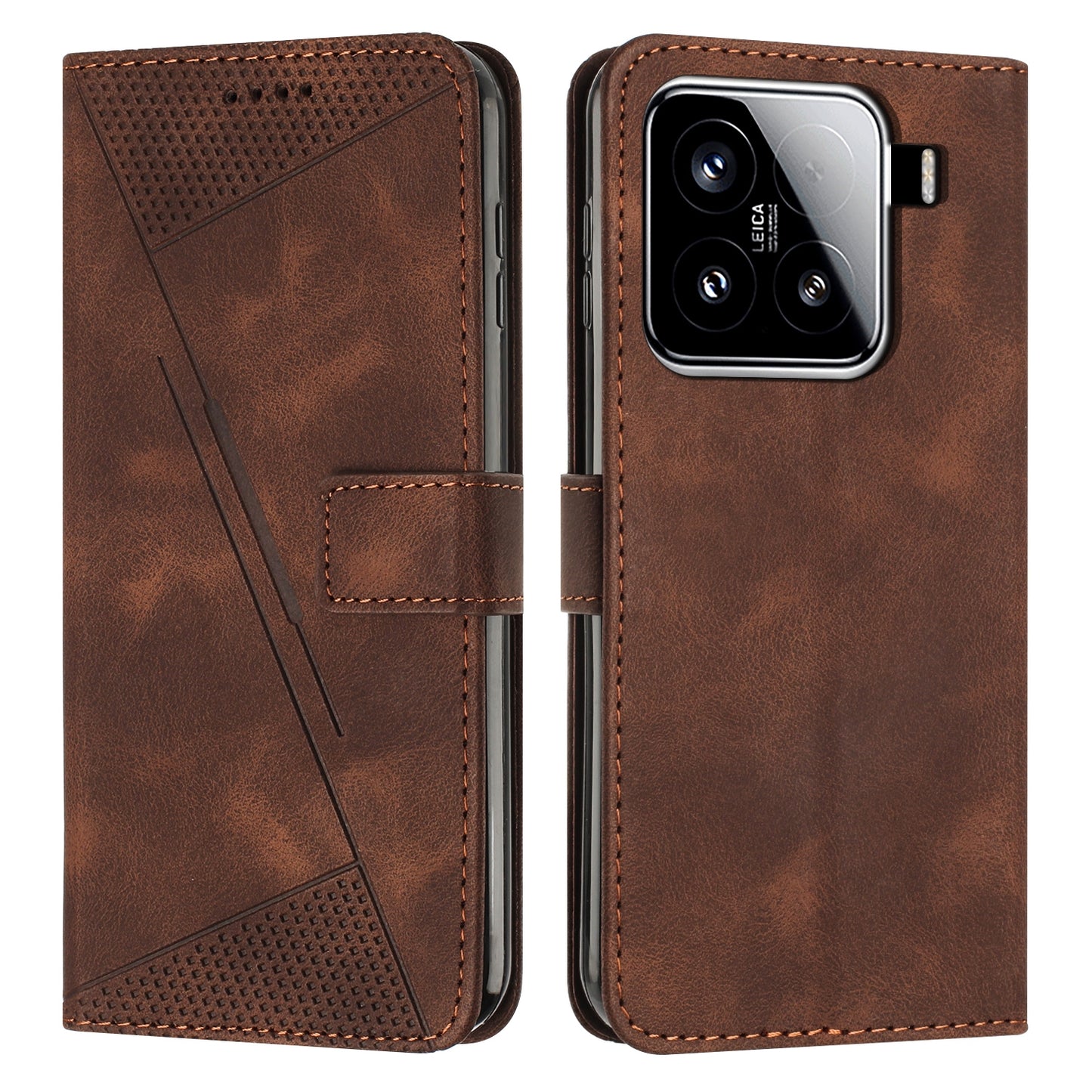 Xiaomi 15 Dream Triangle Leather Wallet Phone Case with Lanyard, Card Slot, Cash Compartment, Foldable Kickstand, Shockproof PU TPU Protective Cover