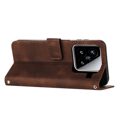 Xiaomi 15 Dream Triangle Leather Wallet Phone Case with Lanyard, Card Slot, Cash Compartment, Foldable Kickstand, Shockproof PU TPU Protective Cover