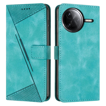 Xiaomi Poco F7 Pro Dream Triangle Leather Wallet Phone Case with Lanyard, Card Slot, Cash Compartment, Foldable Kickstand, Shockproof PU TPU Protective Cover
