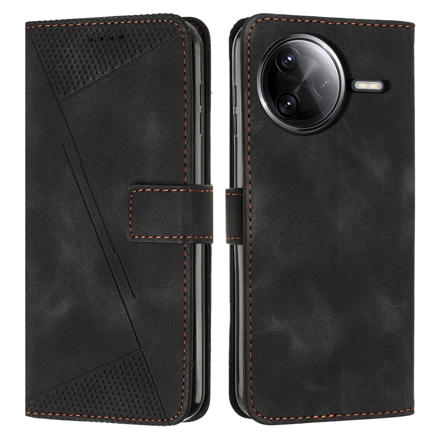 Xiaomi Poco F7 Ultra Dream Triangle Leather Wallet Phone Case with Lanyard, Card Slot, Cash Compartment, Foldable Kickstand, Shockproof PU TPU Protective Cover