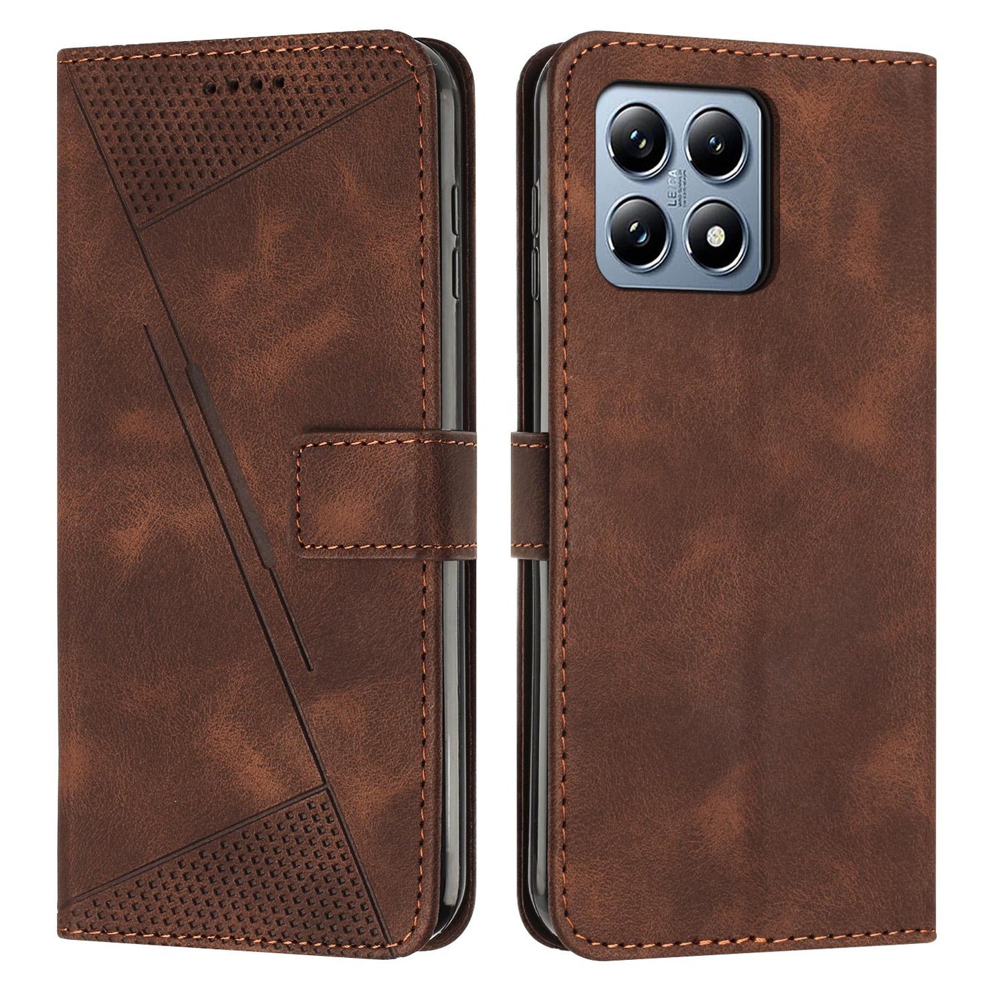 Xiaomi 15T Dream Triangle Leather Wallet Phone Case with Lanyard, Card Slot, Cash Compartment, Foldable Kickstand, Shockproof PU TPU Protective Cover