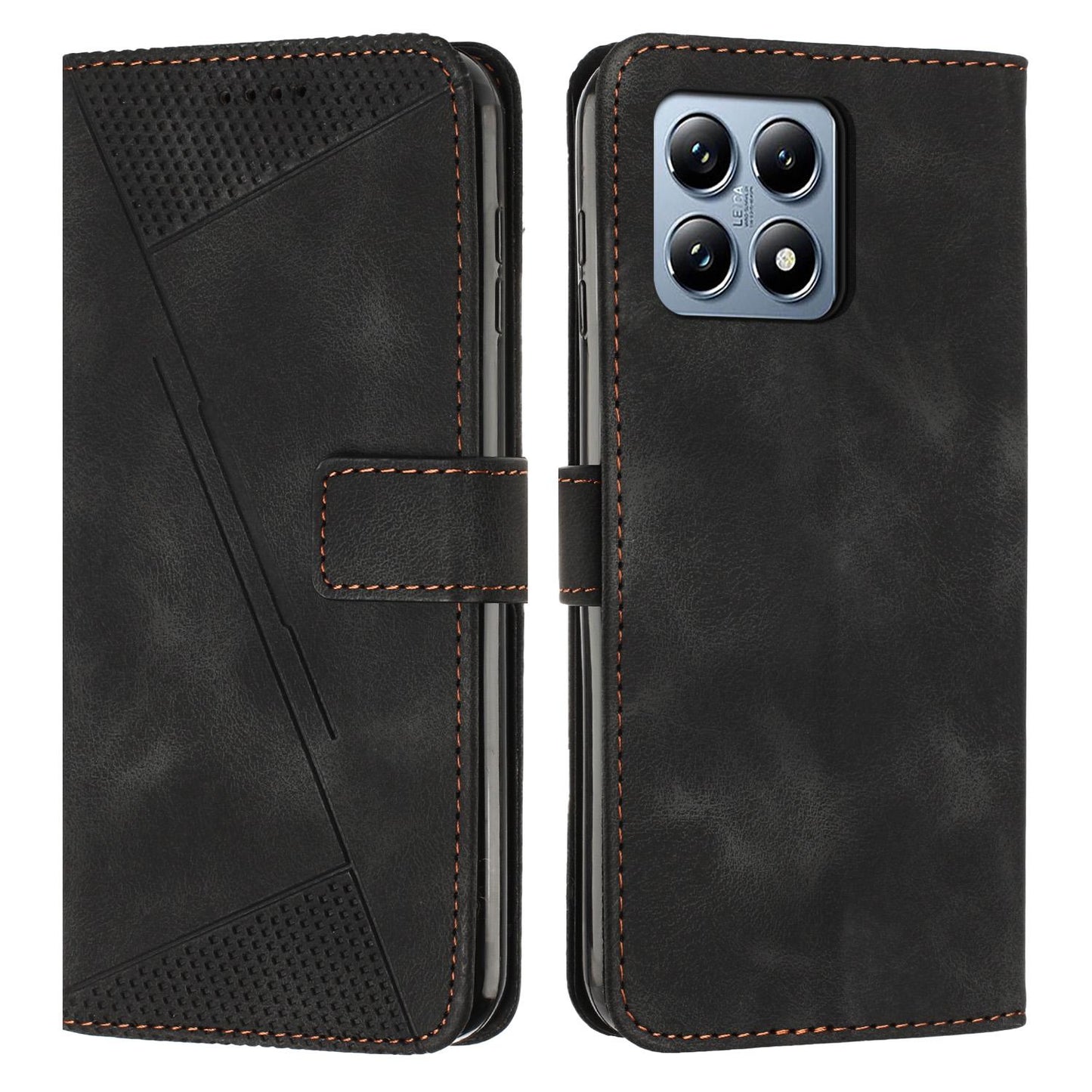 Xiaomi 15T Dream Triangle Leather Wallet Phone Case with Lanyard, Card Slot, Cash Compartment, Foldable Kickstand, Shockproof PU TPU Protective Cover