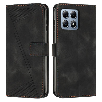 Xiaomi 15T Dream Triangle Leather Wallet Phone Case with Lanyard, Card Slot, Cash Compartment, Foldable Kickstand, Shockproof PU TPU Protective Cover