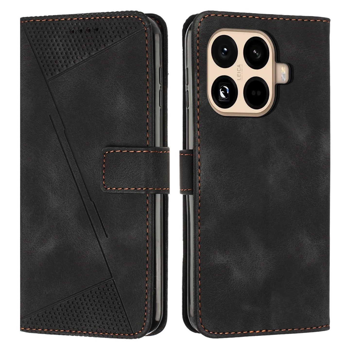 Xiaomi 15T Pro Dream Triangle Leather Wallet Phone Case with Lanyard, Card Slot, Cash Compartment, Foldable Kickstand, Shockproof PU TPU Protective Cover