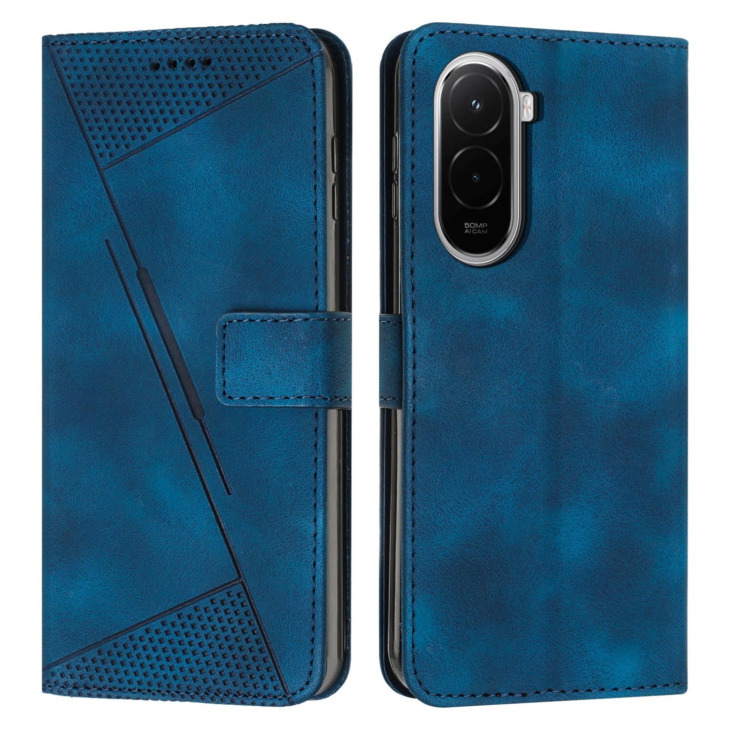 Xiaomi Poco M7 4G 169mm Dream Triangle Leather Wallet Phone Case with Lanyard, Card Slot, Cash Compartment, Foldable Kickstand, Shockproof PU TPU Protective Cover