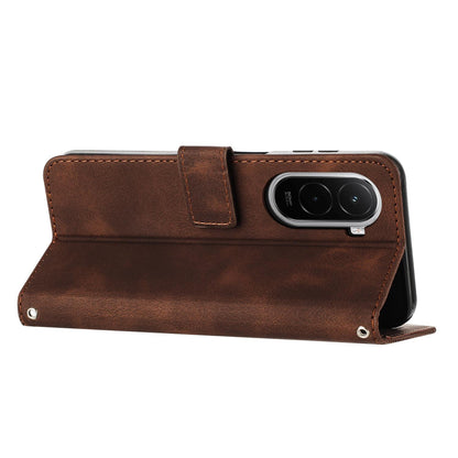 Xiaomi Poco M7 4G 169mm Dream Triangle Leather Wallet Phone Case with Lanyard, Card Slot, Cash Compartment, Foldable Kickstand, Shockproof PU TPU Protective Cover