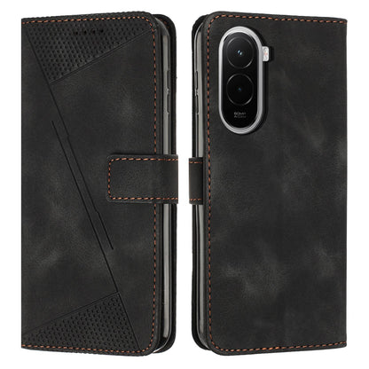 Xiaomi Poco M7 4G 169mm Dream Triangle Leather Wallet Phone Case with Lanyard, Card Slot, Cash Compartment, Foldable Kickstand, Shockproof PU TPU Protective Cover