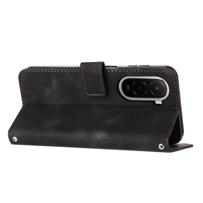 Xiaomi Poco M7 4G 169mm Dream Triangle Leather Wallet Phone Case with Lanyard, Card Slot, Cash Compartment, Foldable Kickstand, Shockproof PU TPU Protective Cover