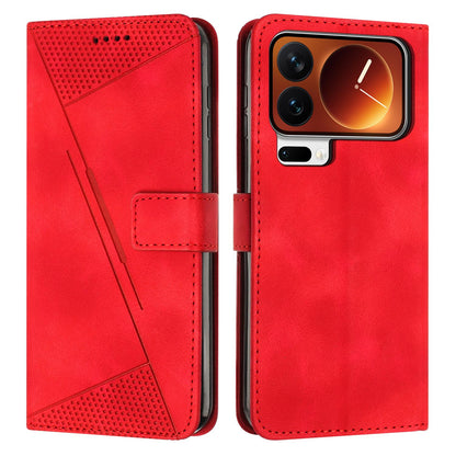 Xiaomi 17 Pro Max Dream Triangle Leather Wallet Phone Case with Lanyard, Card Slot, Cash Compartment, Foldable Kickstand, Shockproof PU TPU Protective Cover