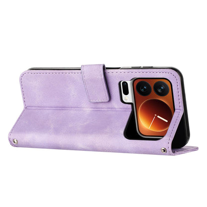 Xiaomi 17 Pro Max Dream Triangle Leather Wallet Phone Case with Lanyard, Card Slot, Cash Compartment, Foldable Kickstand, Shockproof PU TPU Protective Cover
