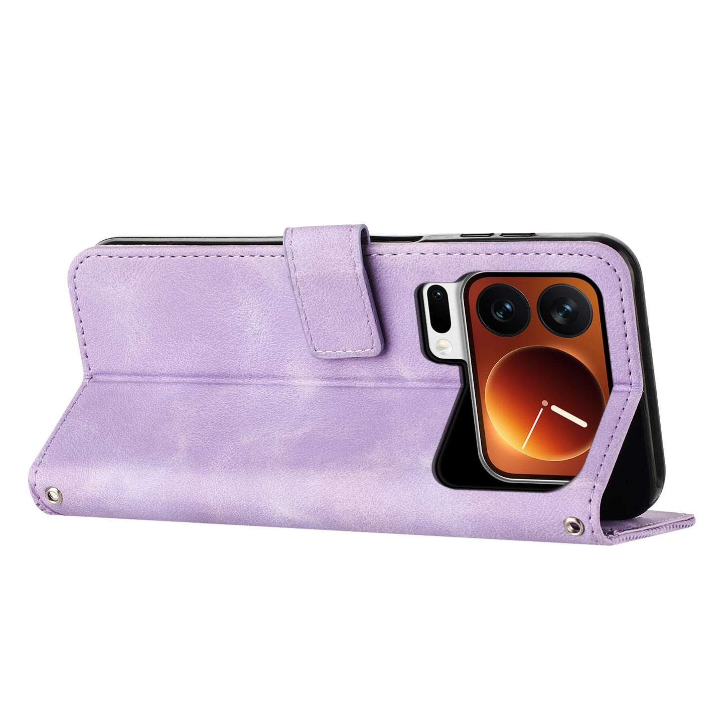 Xiaomi 17 Pro Dream Triangle Leather Wallet Phone Case with Lanyard, Card Slot, Cash Compartment, Foldable Kickstand, Shockproof PU TPU Protective Cover