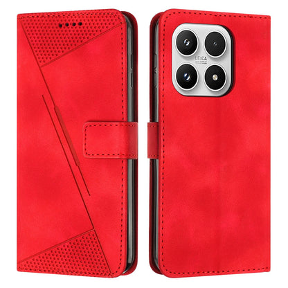 Xiaomi 17 Dream Triangle Leather Wallet Phone Case with Lanyard, Card Slot, Cash Compartment, Foldable Kickstand, Shockproof PU TPU Protective Cover
