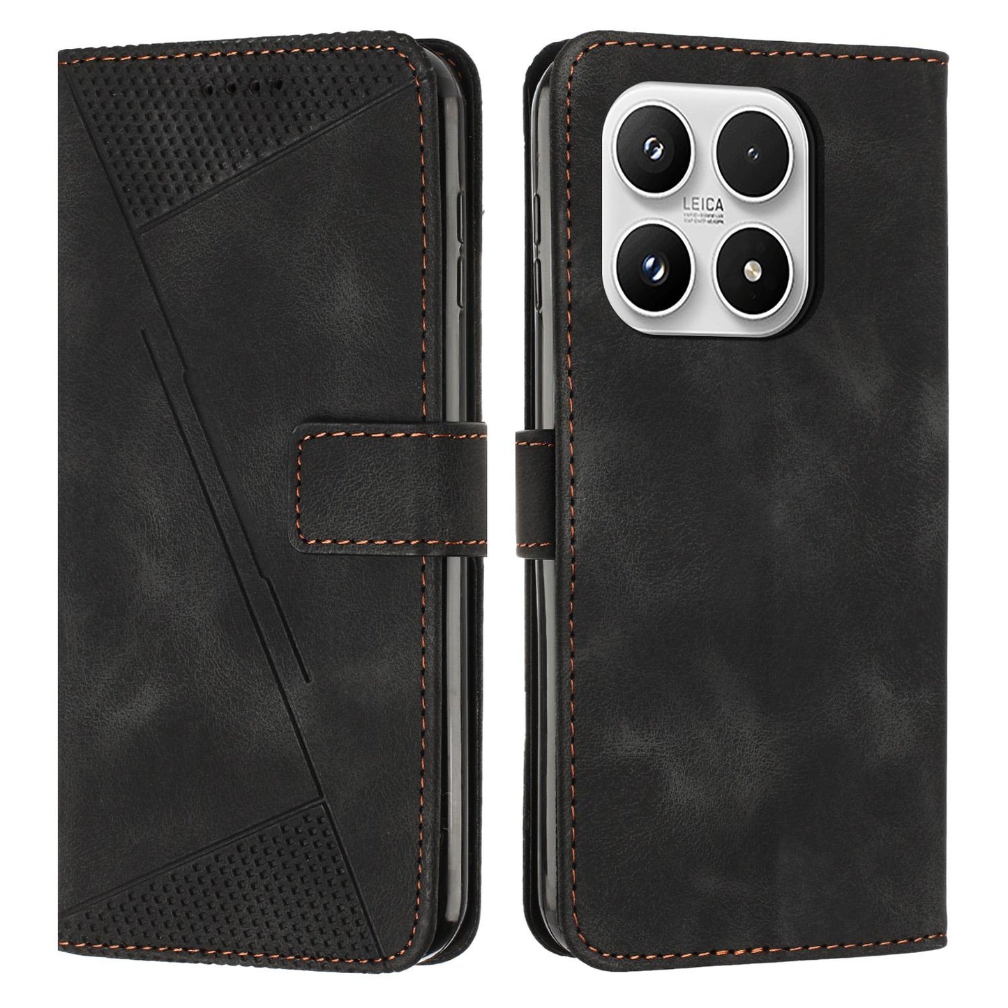 Xiaomi 17 Dream Triangle Leather Wallet Phone Case with Lanyard, Card Slot, Cash Compartment, Foldable Kickstand, Shockproof PU TPU Protective Cover