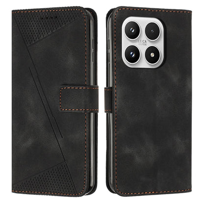 Xiaomi 17 Dream Triangle Leather Wallet Phone Case with Lanyard, Card Slot, Cash Compartment, Foldable Kickstand, Shockproof PU TPU Protective Cover