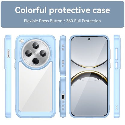 OPPO Find X8 Acrylic Hybrid TPU Protective Phone Case, Colourful Series Shockproof Cover