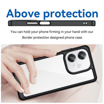 OPPO A3 4G Acrylic Hybrid TPU Protective Phone Case, Colourful Series Shockproof Cover