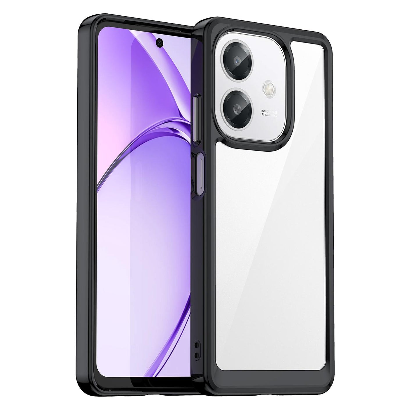 OPPO A40m Acrylic Hybrid TPU Protective Phone Case, Colourful Series Shockproof Cover