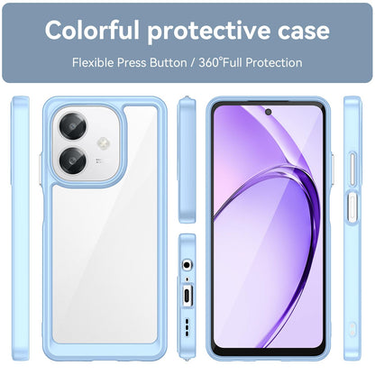 OPPO A3 4G Acrylic Hybrid TPU Protective Phone Case, Colourful Series Shockproof Cover