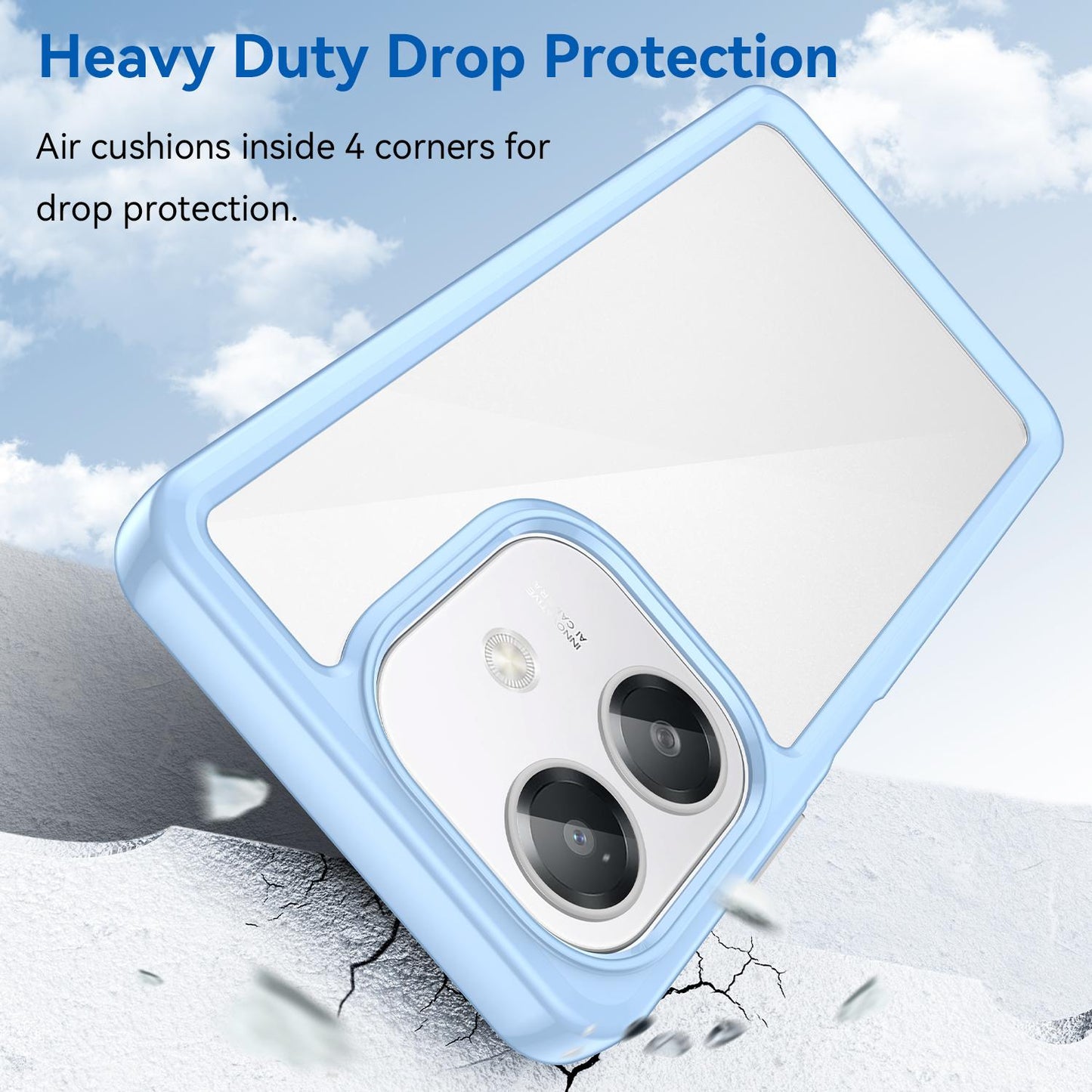 OPPO A40m Acrylic Hybrid TPU Protective Phone Case, Colourful Series Shockproof Cover