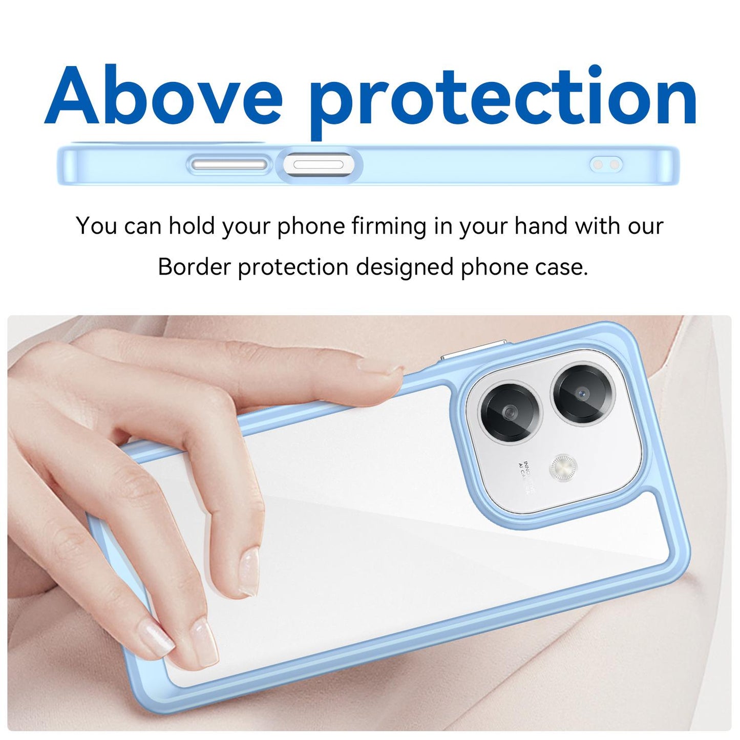 OPPO A40 Acrylic Hybrid TPU Protective Phone Case, Colourful Series Shockproof Cover