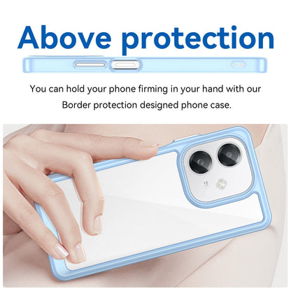 OPPO A40 Acrylic Hybrid TPU Protective Phone Case, Colourful Series Shockproof Cover