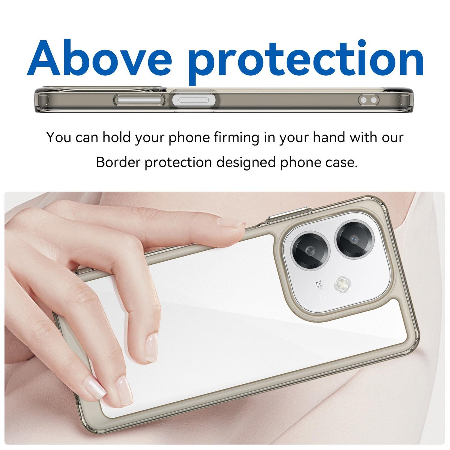 OPPO A60 Acrylic Hybrid TPU Protective Phone Case, Colourful Series Shockproof Cover