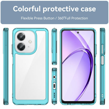 OPPO A3 4G Acrylic Hybrid TPU Protective Phone Case, Colourful Series Shockproof Cover